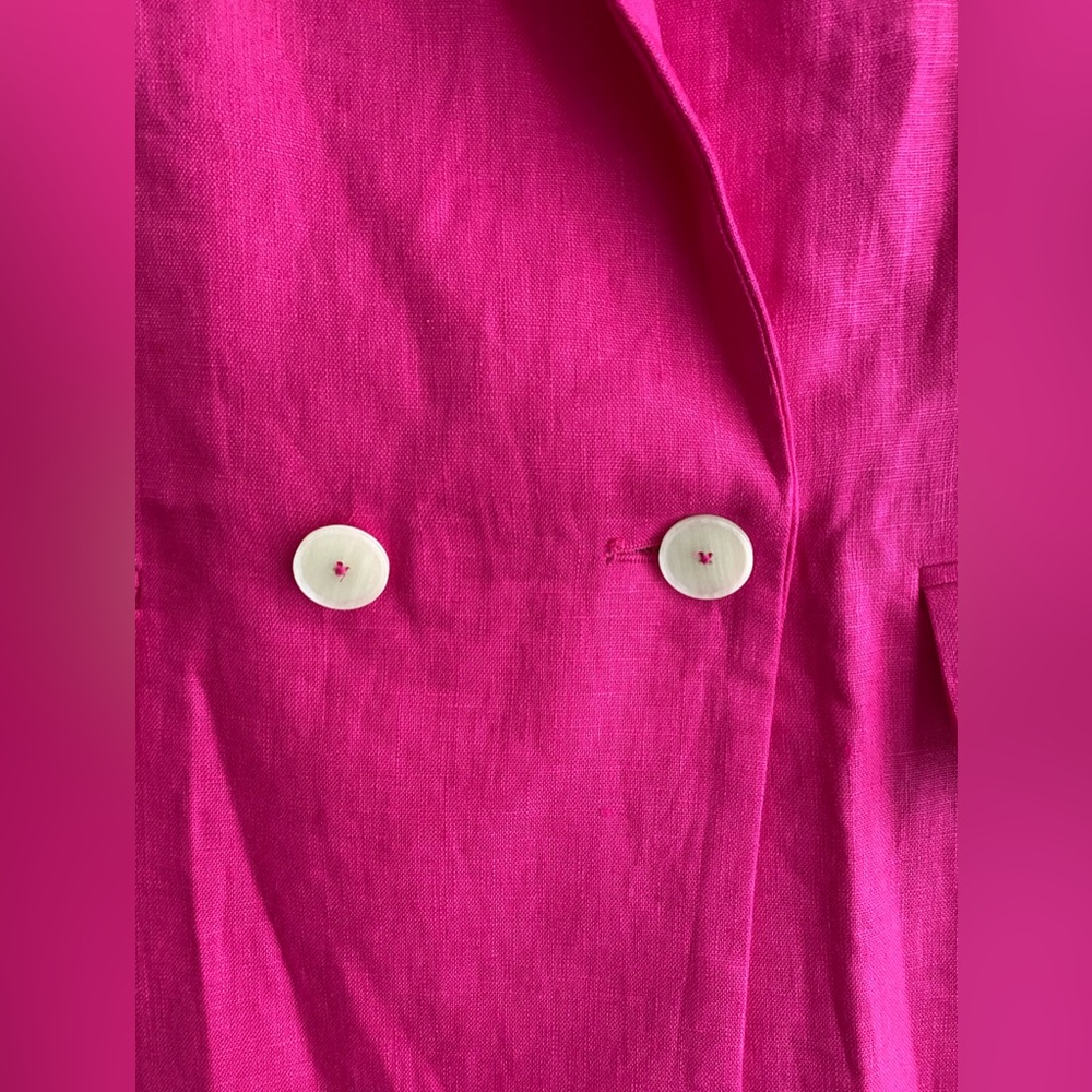 Mango Pink Linen Blazer - Picture 6 of 9